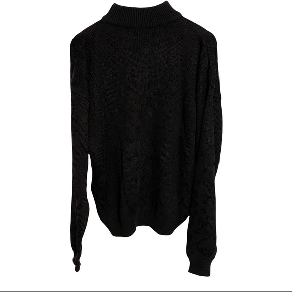 Bill Robin Son Men's Sweater L Cotton Blend, Black, $165 - Picture 2 of 9